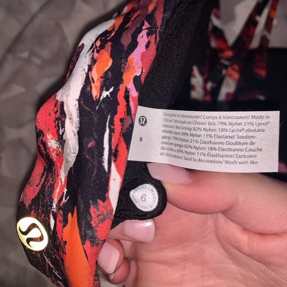 NWT Lululemon Limited Edition Free To Be Serene Sports Bra Tiger Tide Red Size 6 - Picture 3 of 4